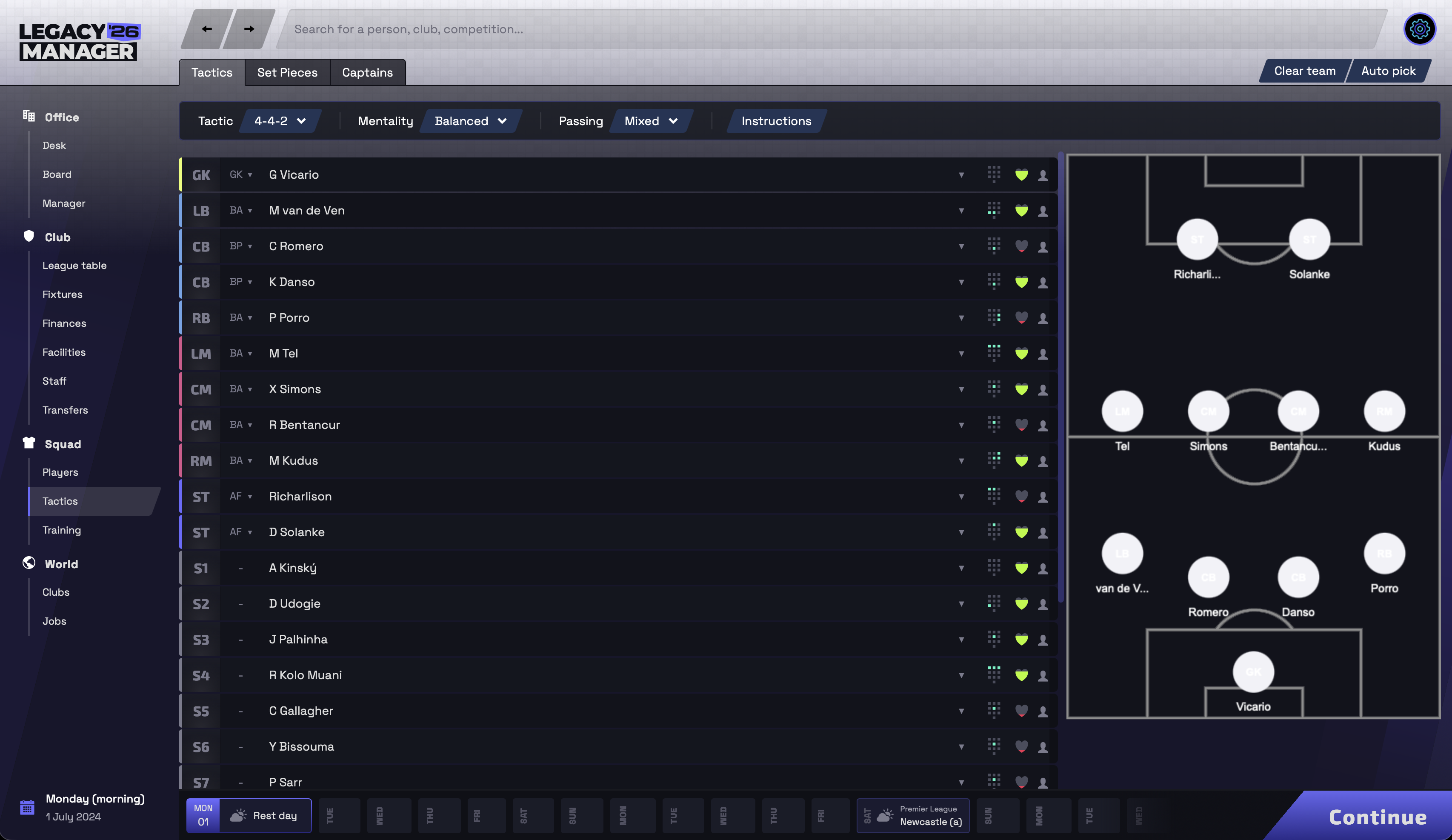 Drag and drop tactics editor